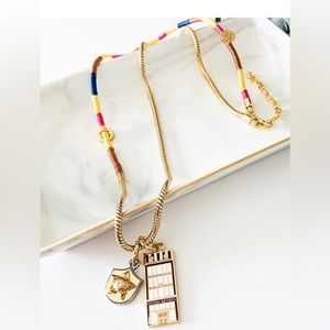 Henri Bendel Charm Pendant Long Necklace